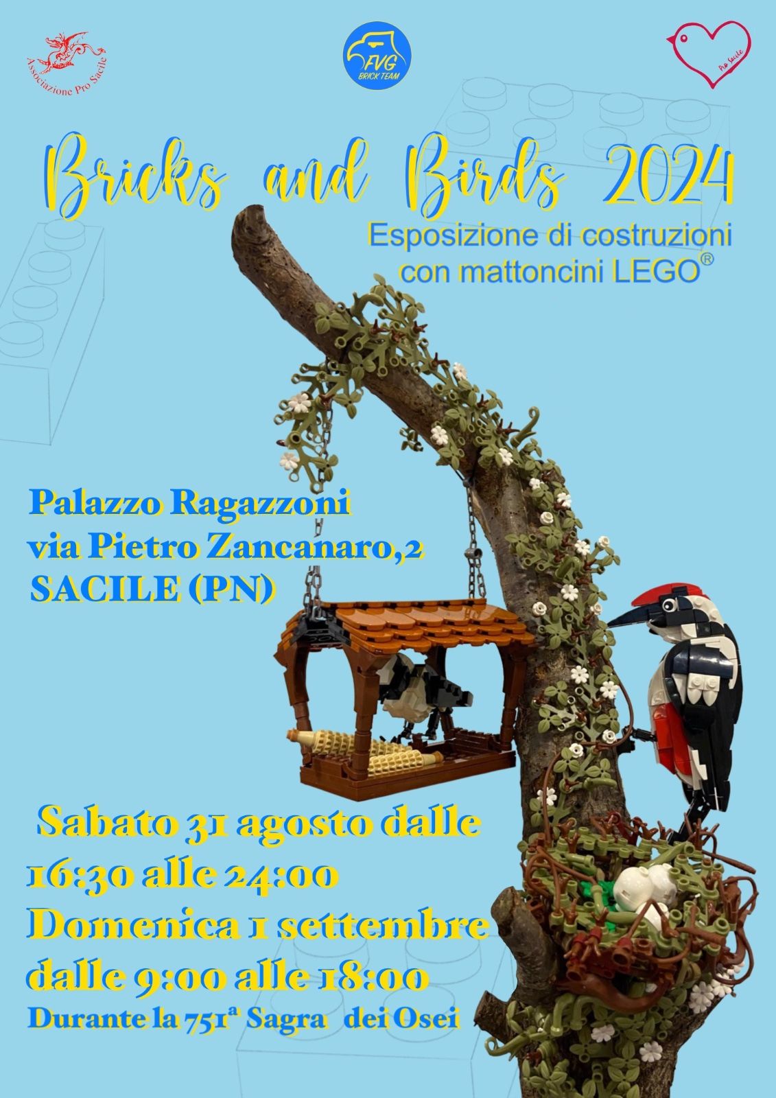 Presenza di Verona Brick a "Sacile Brick&Birds 2024 " c/o "FIERA DEGLI OSEI" SACILE PORDENONE