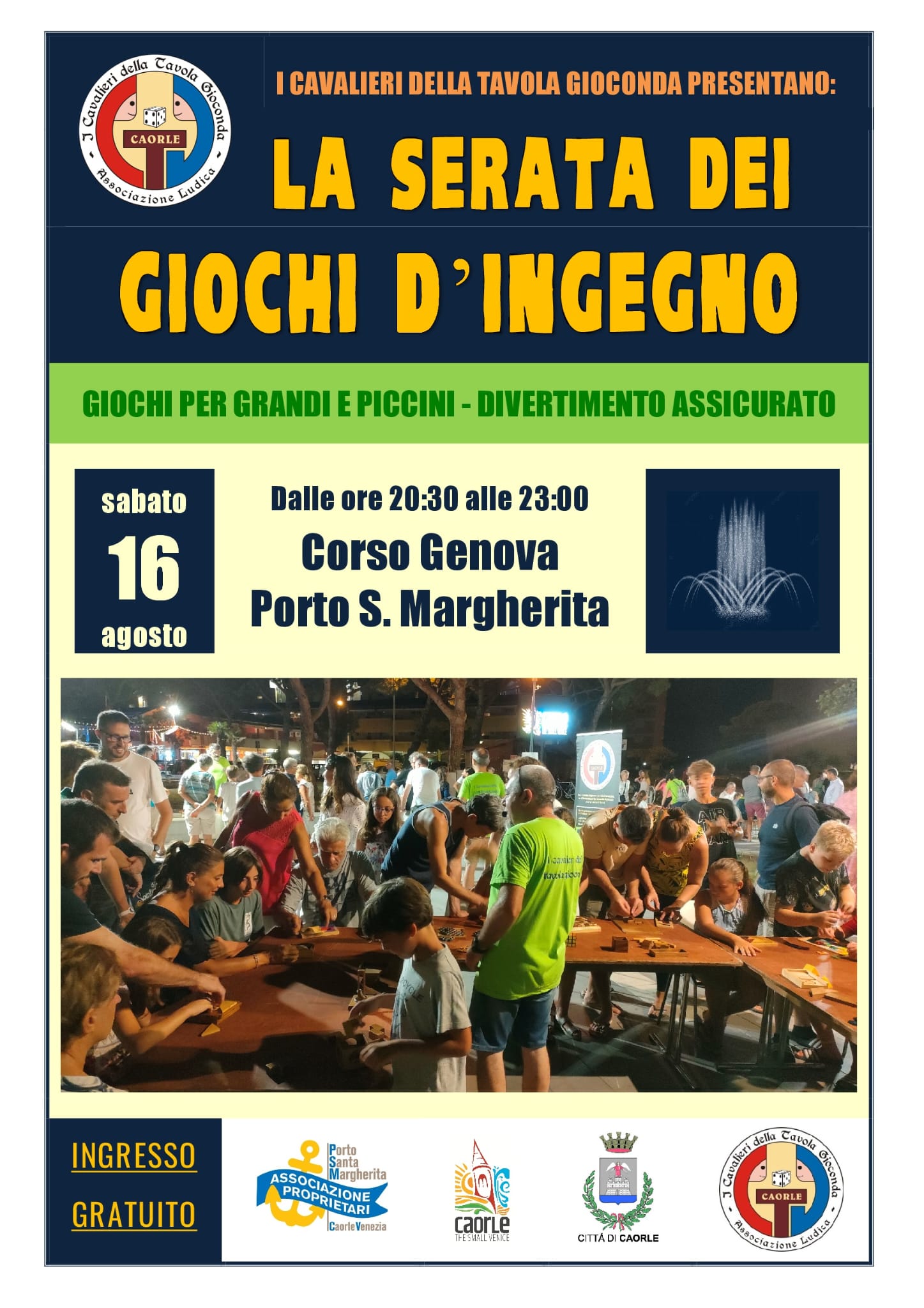 Partecipazione  alla Serata Giochi di Ingegno a Porto Santa Margherita - Caorle( ve)