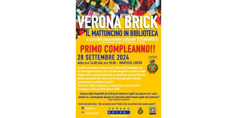 1° Compleanno Veronabrick ad un Anno esatto dalla presentazione ufficiale